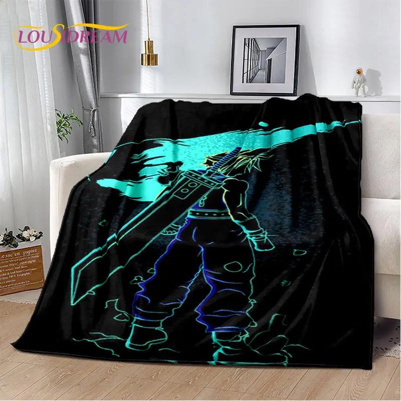 Final Fantasy Series Games Gamer Weiche Plüschdecke, Flanelldecke, Überwurfdecke für Wohnzimmer, Schlafzimmer, Bett, Sofa, Picknick-Abdeckung