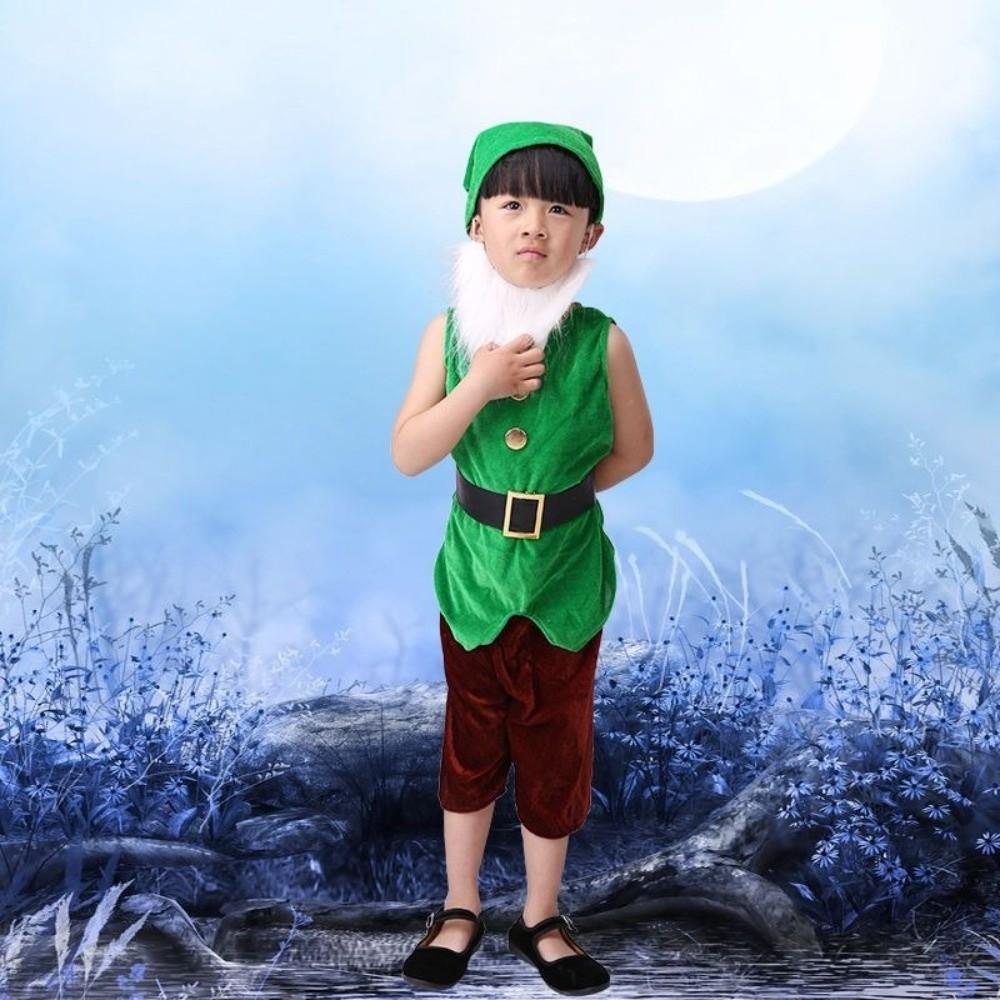 Fairy Tale Dwarf Cosplay Costume Role Play Christmas Elf Costume Seven Dwarfs Costume  School Plays