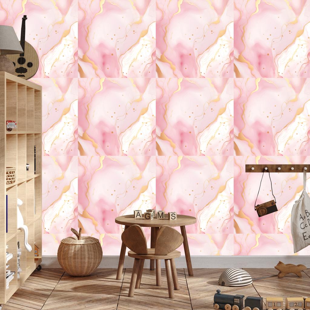 Ink Wallpaper Coral, White and Cream for Living Room and Bedroom 50x1000