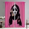 Set Of 2 Modern Ghostface Living Room Curtains Partition Shades Window Curtain Panel Tulle Bedroom Kitchen Camera For Made Polyester