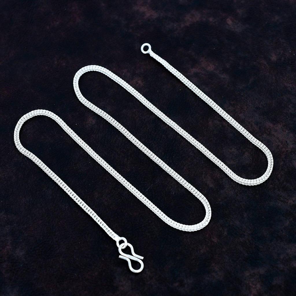 Cadena de Plata Hecha a Mano Cadena de Plata de Ley 925 Cadena de Joyería Para Colgantes Cadena de Plata Para Colgante