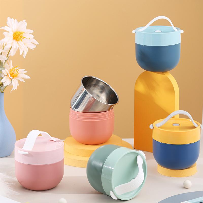 Portable Stainless Steel Soup Cup Lunch Box Food Containers Shape Vacuum Flasks