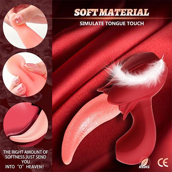 Realistic Tongue Licking Sucking Vibrator Nipples Clitoral Stimulator Clit Sucker Rabbit Sex Toys for Women Female Masturbation