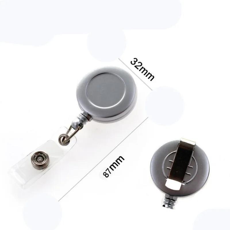 Aluminum Alloy ID Tag Work Card Sleeve with Lanyard Name Badge Holder Pass Card Protective Case Retractable Badge Reel
