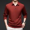 Men's Long Sleeve Lapel Polo Shirt Men's Scissors Collar Premium Sense Led Clothes