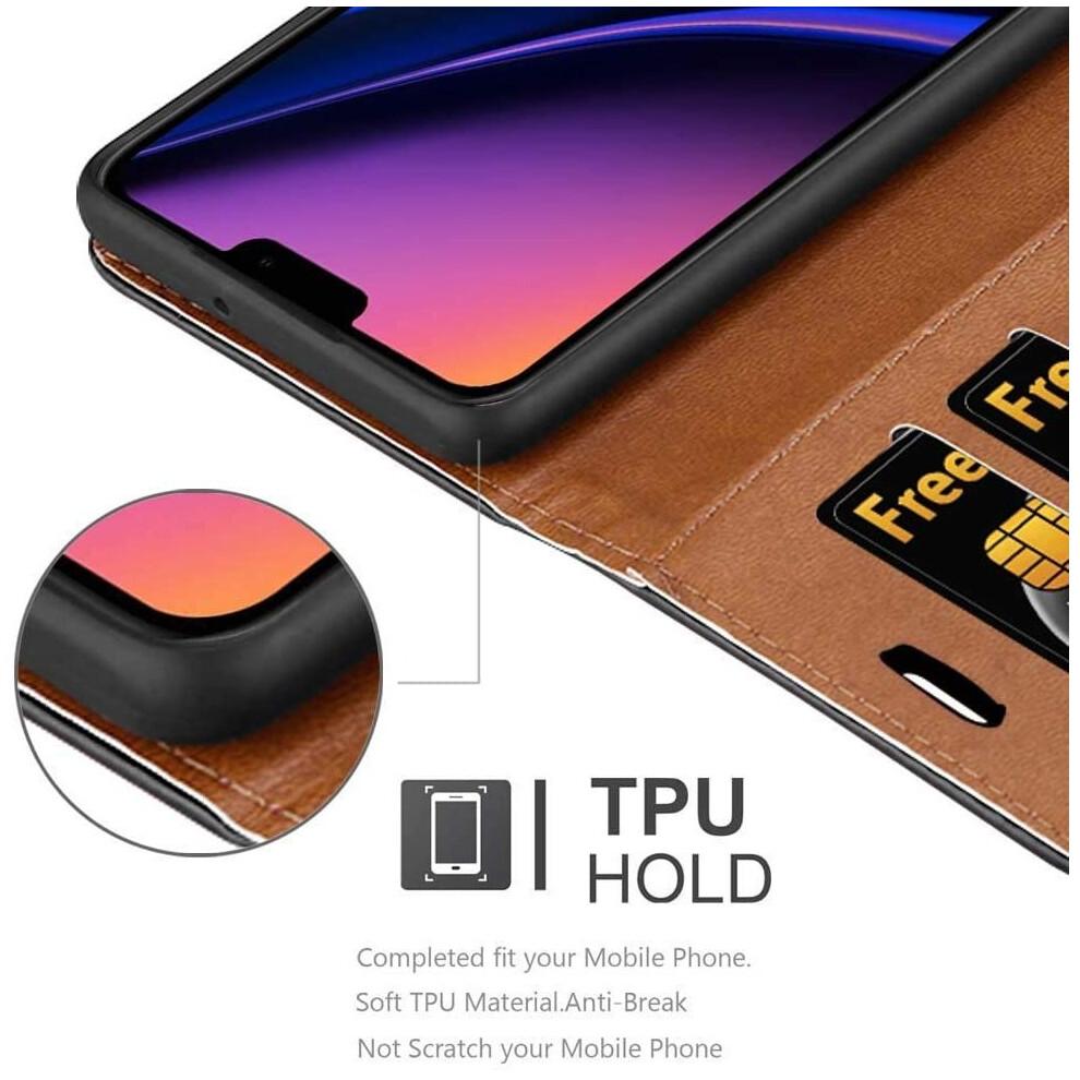(Black) For iPhone 11 Phone Wallet Book Leather Case