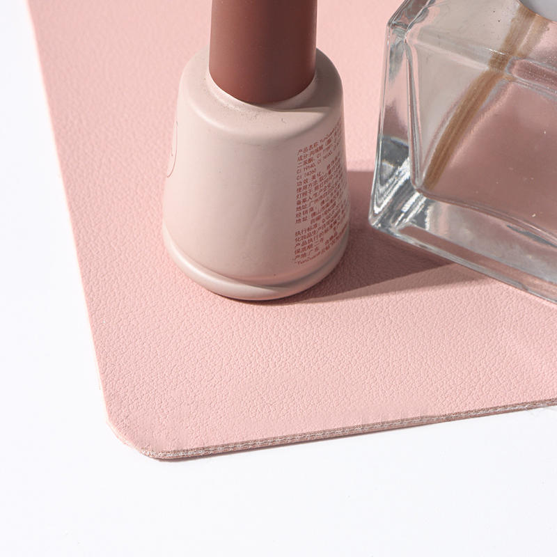 Non-Slip Leather Nail Art Mat Foldable Manicure Practice Pad Desktop Table Mat for Acrylic Gel Nail Polish Tools Accessories