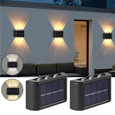 Solar LED Outdoor Light Up and Down Glowing Lamp Waterproof Wall Light Courtyard Street Landscape Garden Home Decoration