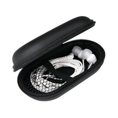Earphone Storage Bag, Oval Data Cable Zipper Pouch, Multi-function Headphone Holder Case Earbuds