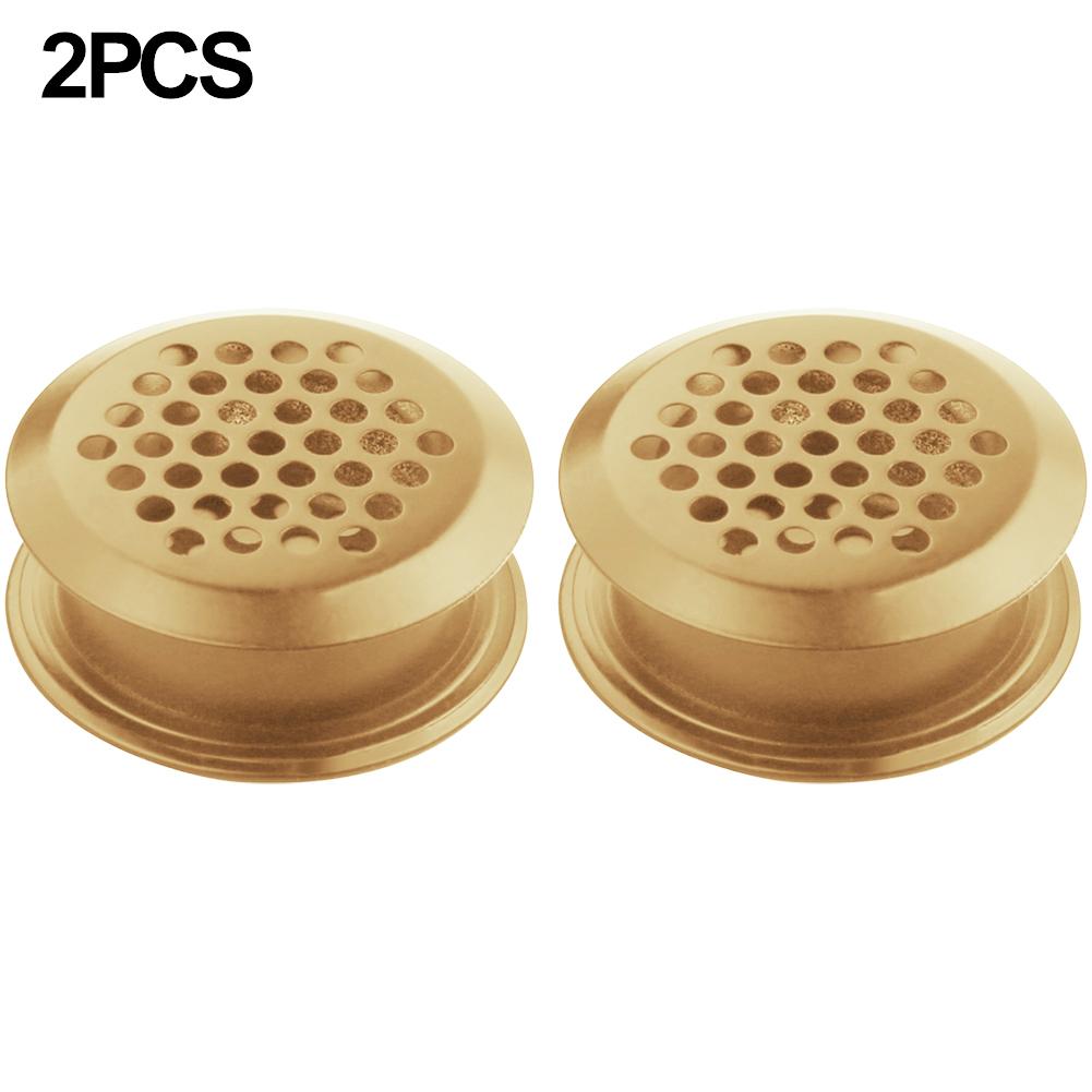 Vents Cover Double-Sided Wardrobe Shoe Cabinet Ventilation Grille Air Vent Round Stainless Steel Double-sided Furniture Ventilat