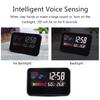 Digital LED Thermometer Meter Hygrometer Temperature Room Alarm Clock Weather Voice Control Alarm Multi-function Table