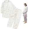 Teddy Bear Print Maternity Long Front Adjustable Waist Pajamas, Sleeves, Opening, (Bear, M-L)
