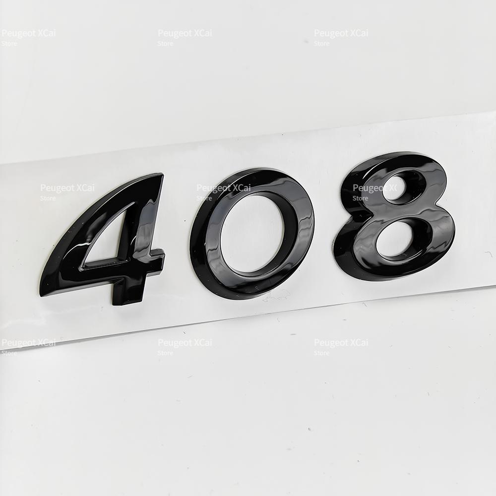 akpsw6 3D ABS Rear Trunk Emblem Badge Number Sticker for Peugeot 206 207 301 307 308 408 508 Car Accessories Comes with Back Glue