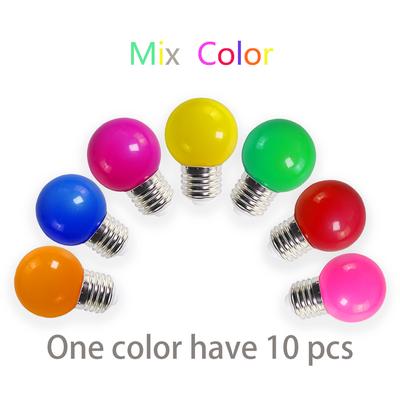 10 ADET Renkli G45 LED Ampul E27 3W 220V Kırmızı Mavi Yeşil Pembe Sarı Turuncu Mor Sıcak RGB Ampul Enerji Tasarruflu Işık Küre Lamba