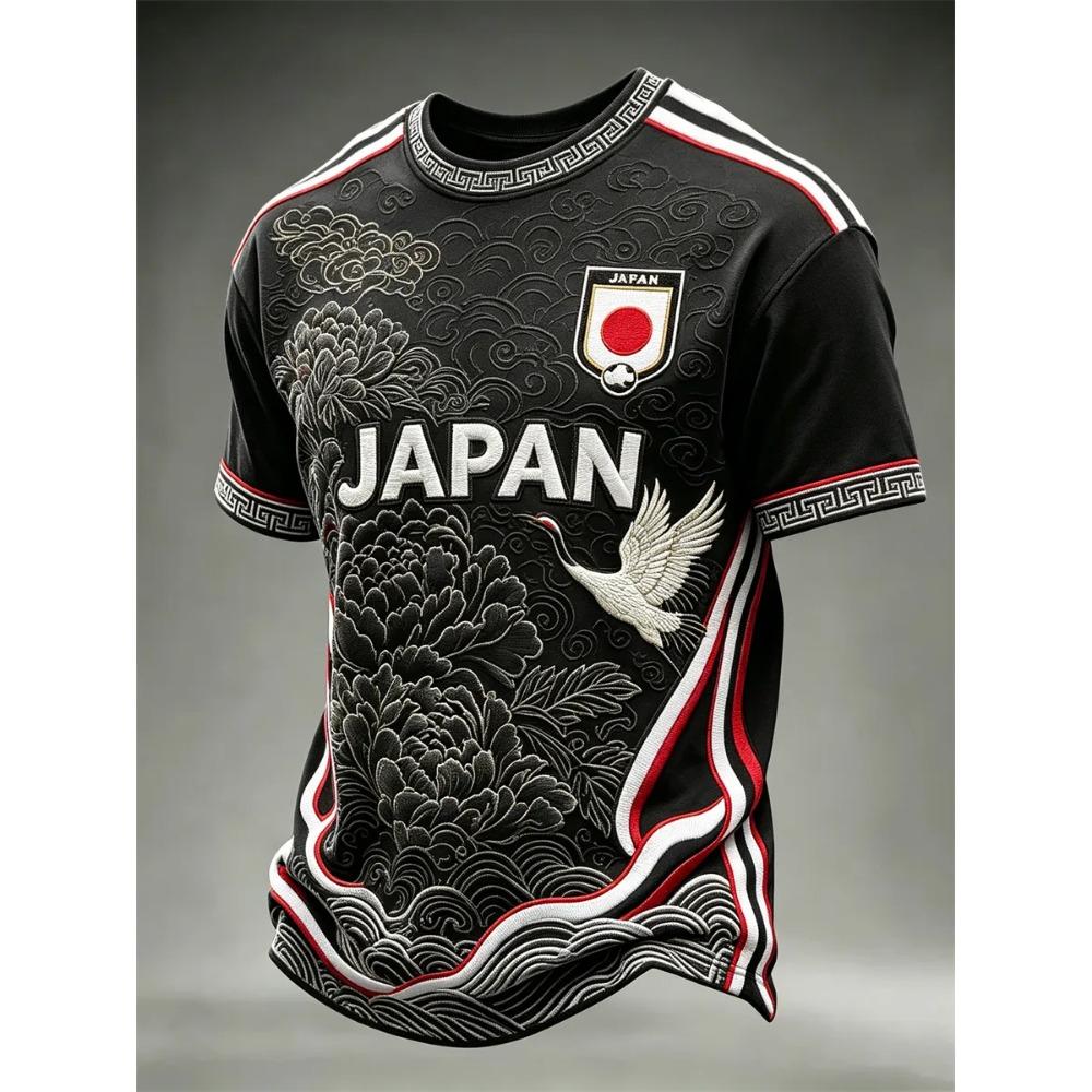 2026 Edition Japanese Fans Football Training T-Shirt Digital Printing Comfortable and Breathable Family Clothing