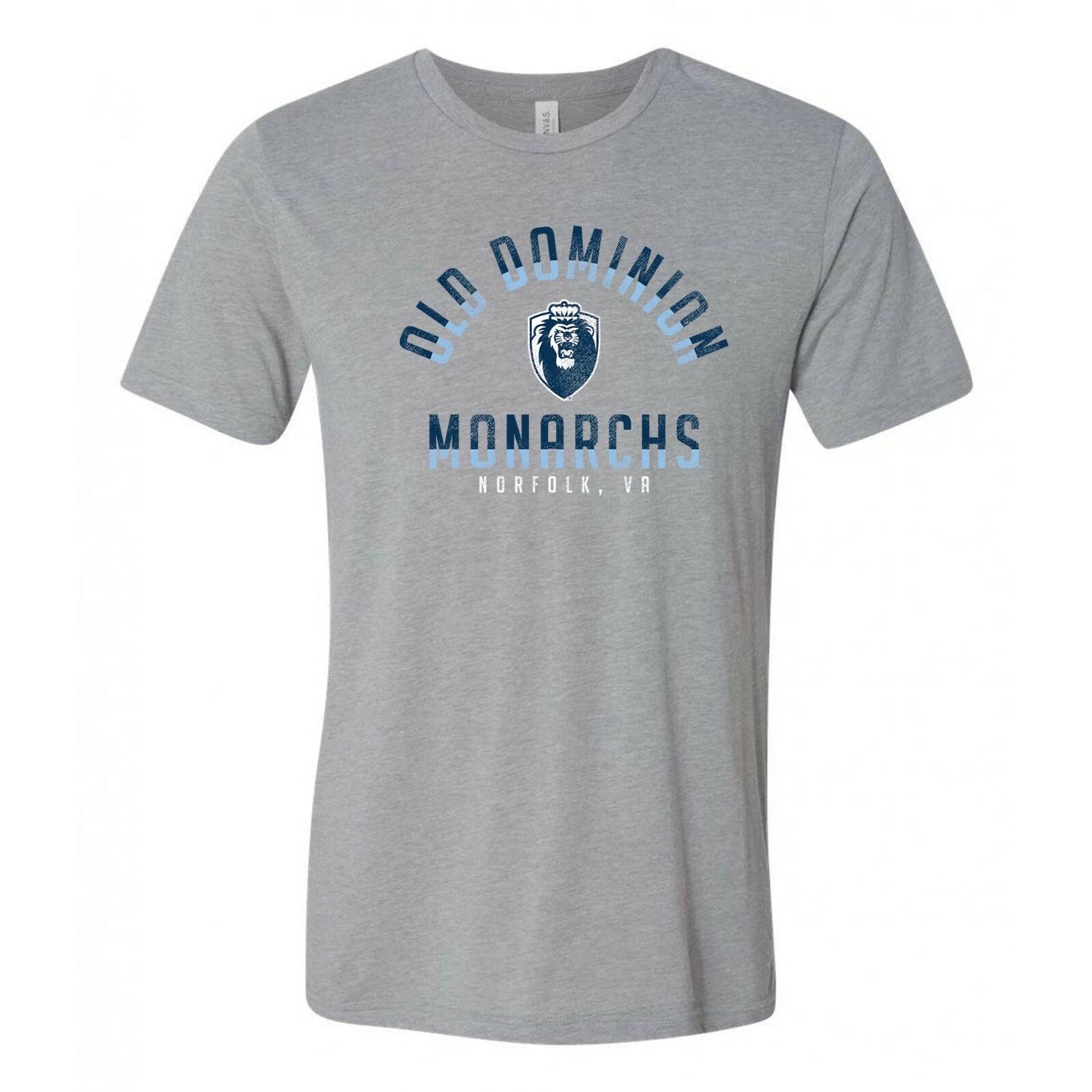 Old Dominion Monarchs Division Arch Triblend T Shirt - Athletic Grey 3XL