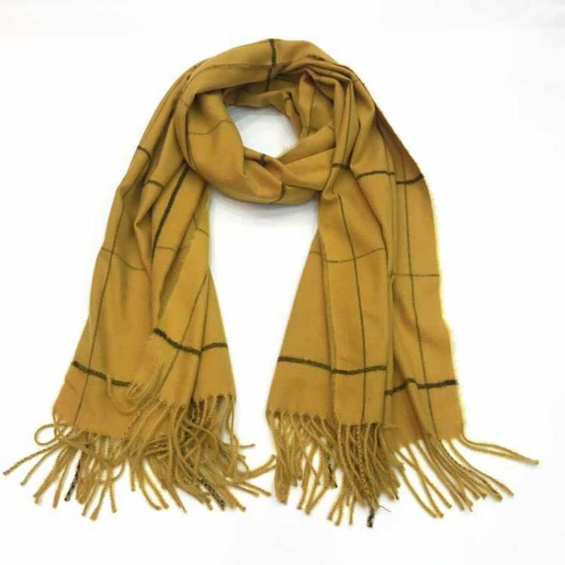 New autumn and winter plaid scarf, women's winter imitation cashmere shawl, versatile thickened warm scarf
