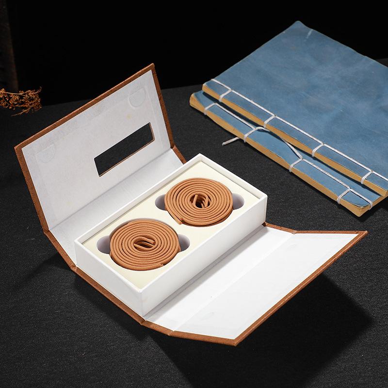 Natural Sandalwood Coil Incense, 2-Hour Burn, Nha Trang Agarwood, Home Aromatherapy, Indoor Use, Tea Ceremony.
