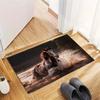 Running Black Horse Print Doormat, Animal Themed Non‑Slip Floor Mat for Entrance Hallway Home Decor