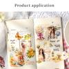 4Rolls Pre Cut PET Decorative Tape 60mmX2M Cartoon Girl Sticker Tape for Scrapbooking Journal Photo Album Packaging
