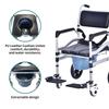 Foldable Height Adjustable Safety Commode Chair Elderly People Wheelchair Household Foldable Shower Chair