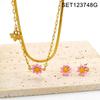 Little Daisy Gold Necklace & Earring Set: Fashionable Light Luxury Stainless Steel Flower Jewelry for Women