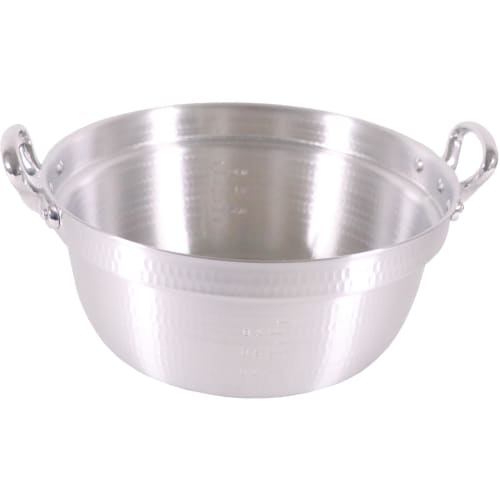 Nakao Aluminum Manufacturing Aluminum King Hammered Cooking Pot (with Measuring Scale) 30cm