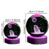 1pc 3D Carved Rabbit Moon Crystal Ball Decoration Various Colors of Nightlights Gifts for Mom Gifts for Her/Him Gifts for Gi
