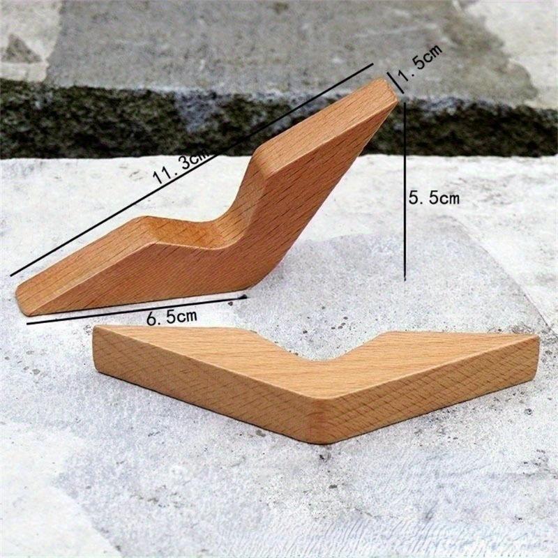 2Pcs Einfache Holz Daumen Buch Unterstützung Seite Halter Lesen Hilfs Werkzeuge Praktische Lesezeichen Schule Student Lieferungen Schreibwaren