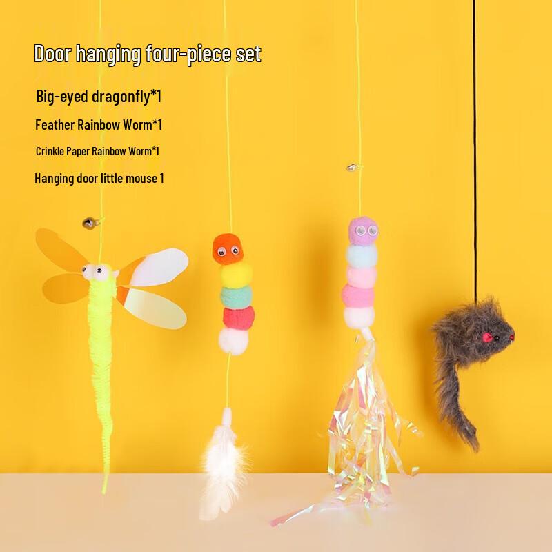 Interactive Door-Hanging Cat Toy Set