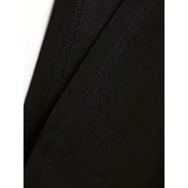 European sizes Men's Casual Short Sleeve T-Shirt - Round Neck,  Geometric Black Line Design, Summer Style Tee for Casual Attire