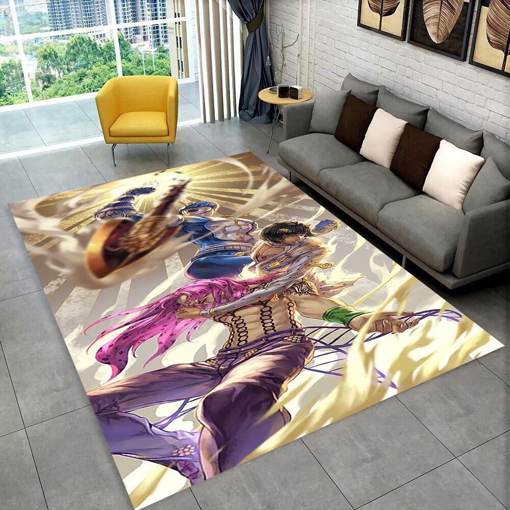 3D Jojo's Bizarre Adventure Cartoon Anime Carpet Rug for Living Room Bedroom Home Sofa Decoration,kids Play Non-slip Floor Mat