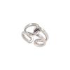 S925 Silber Geometrischer Crossover-Ring - Damen Minimalistisches Offenes Design, Schlichter Mode Ins Stil Zeigefingerring