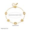 Gold Flower Zircon Bracelet Delicate Link Chain Bracelet for Women Elegant Daily Jewelry