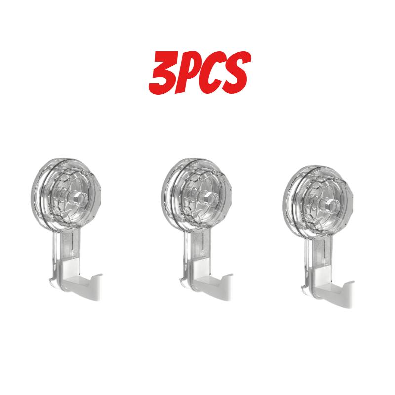 Transparent Suction Cup Hook, No-drill, No-trace, Rotating Adhesive for Bathroom Doors, Wall-mounted for Towels and Clothes