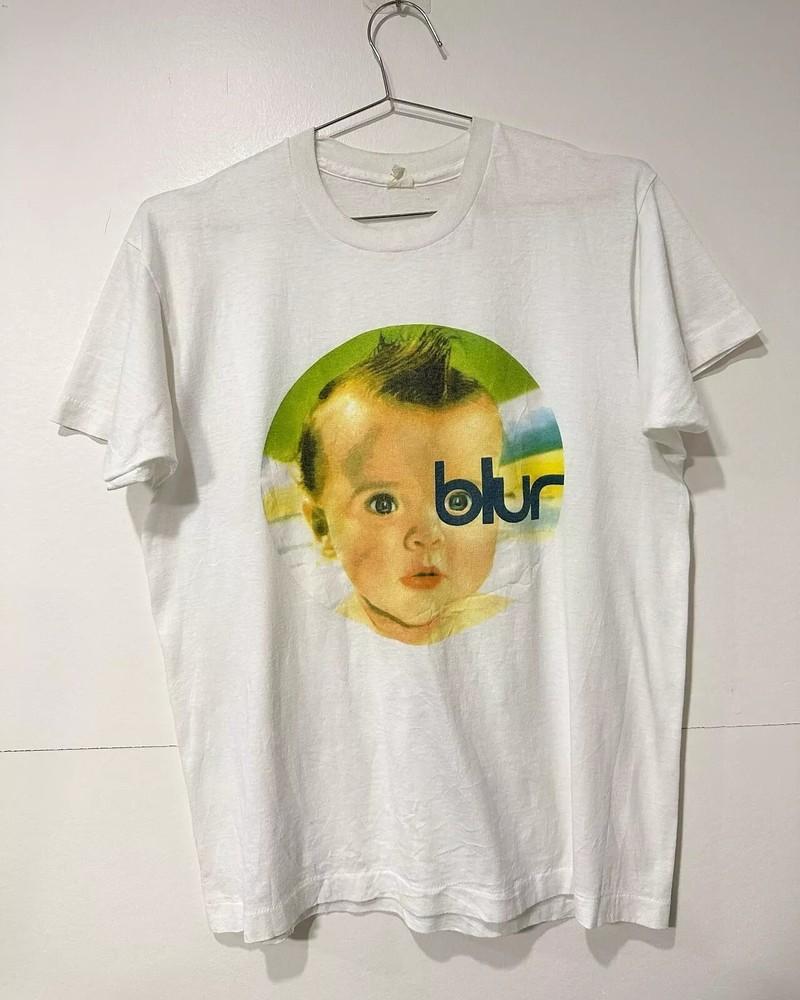 Blur Band 90s Rare Design White Short Sleeve Unisex T shirt Reprint S5XL Unisex T-Shirt XL