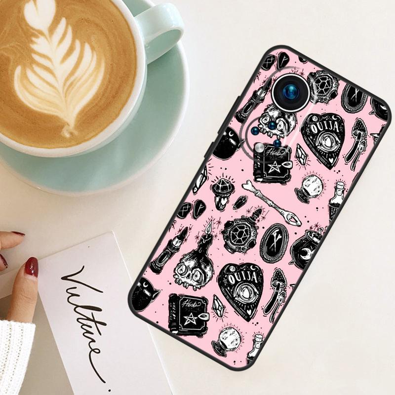 Pink Cat Skull Sorceress Witch For Honor Magic 8 Pro 7 6 5 Lite Case For Honor 400 200 50 70 90 X8c X9a X9b X9c X9d Win RT