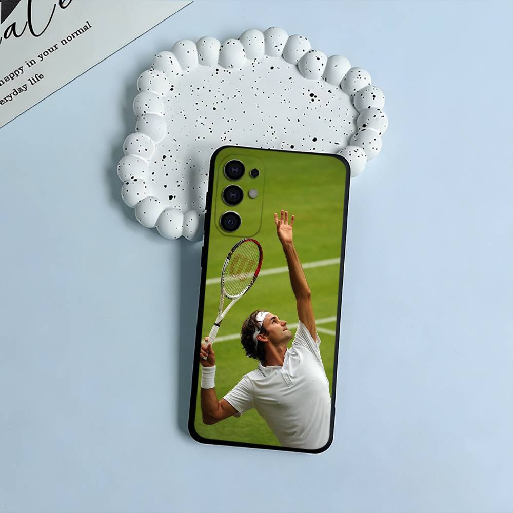 

R-Tennis-Roger Federer Soft Silicone Case for Samsung S25, S24, S21, S22, S23, S30, Ultra, S20, Plus, FE, Lite-Black Samsung S24fe