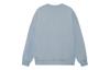Li Ning Sports Fashion Collection Logo Print Loose Fit Fleece Lined Crew Neck Pullover Sweatshirt Unisex Mist Blue AWDRG40-3