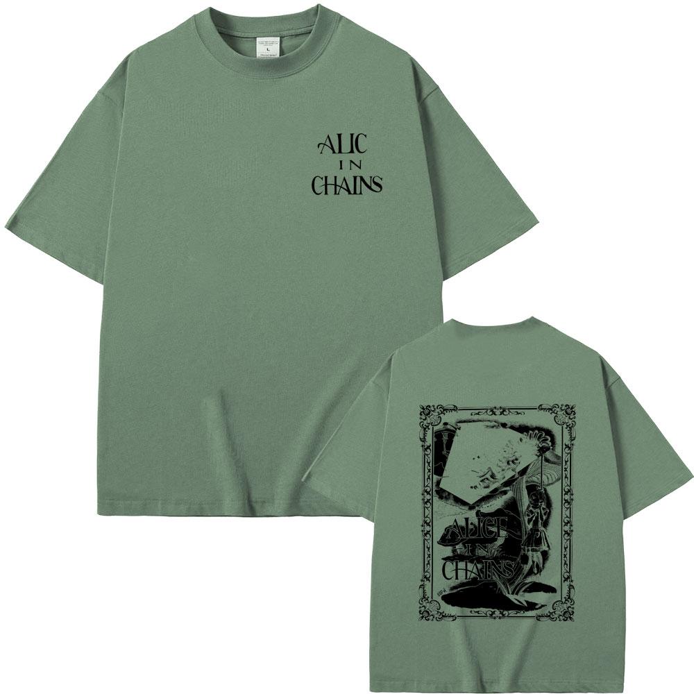 Rock Band Alice In Chains Graphic T Shirts Men Women Retro Gothic Punk T-shirts Men's Casual Harajuku Oversized Tees Streetwear