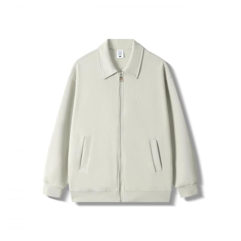 New G Island Cotton Loose Zipper Jacket Sweater Men's Solid Color Trend Versatile Jacket Couple