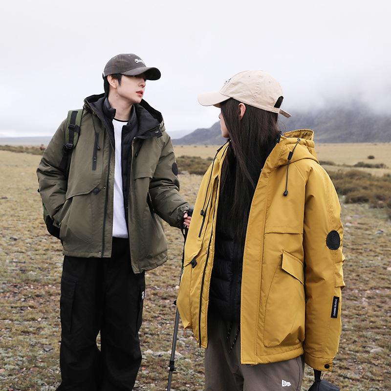 2025 Fall/Winter Unisex Jackets Women's Leisure Outdoor Cycling Mountaineering Padded Jackets Plus Size Loose Cargo Padded Jackets