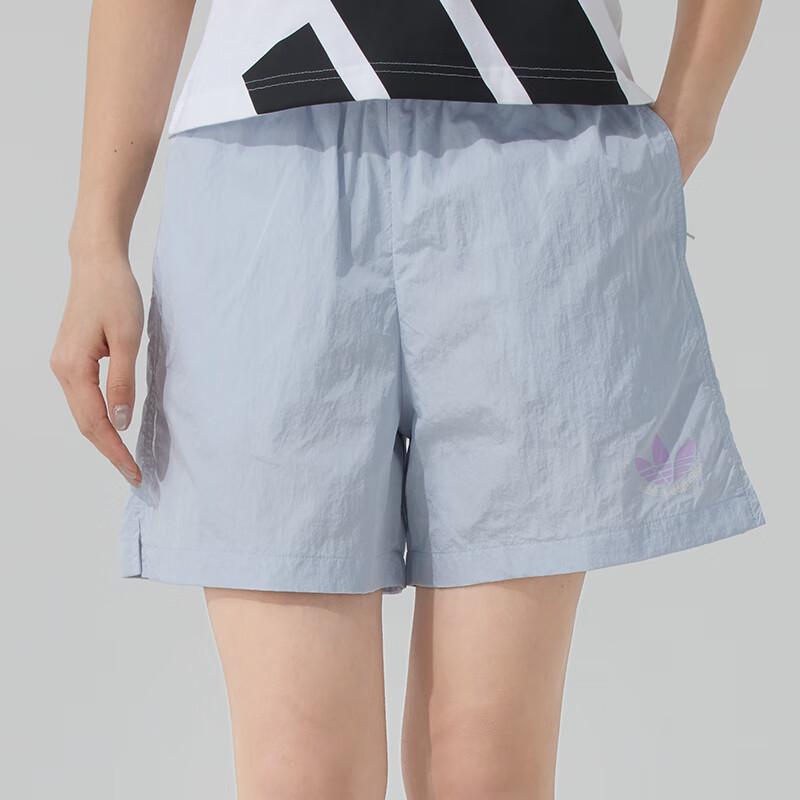 Adidas Originals Training Knit Fashion Casual Breathable Sports Shorts Women shorts Blue JN1683