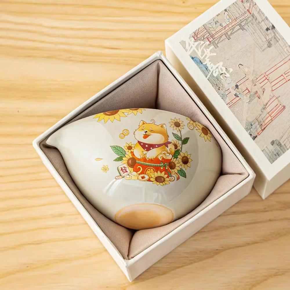 Plant Ash Cute Rich Dog Fair Cup Single Tea Divider Ceramic Household Uniform Cup Tea Sea Tea Set Tea Ceremony Spare Parts