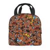 Kawaii Pochitas Thermal Insulated Lunch Bags for Work Portable Food Bag Cooler Thermal Lunch Box
