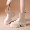Thick-soled Martin Boots Women's 2025 Autumn New Thin and Versatile Niche Foreign-style Mid-tube Boots Soft-soled Chelsea Boots