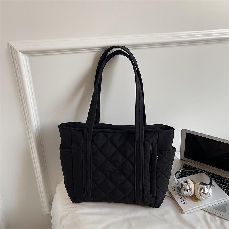 Women's Versatile Large Capacity Canvas Tote Bag - Lightweight, Padded, Casual Handbag for Commute