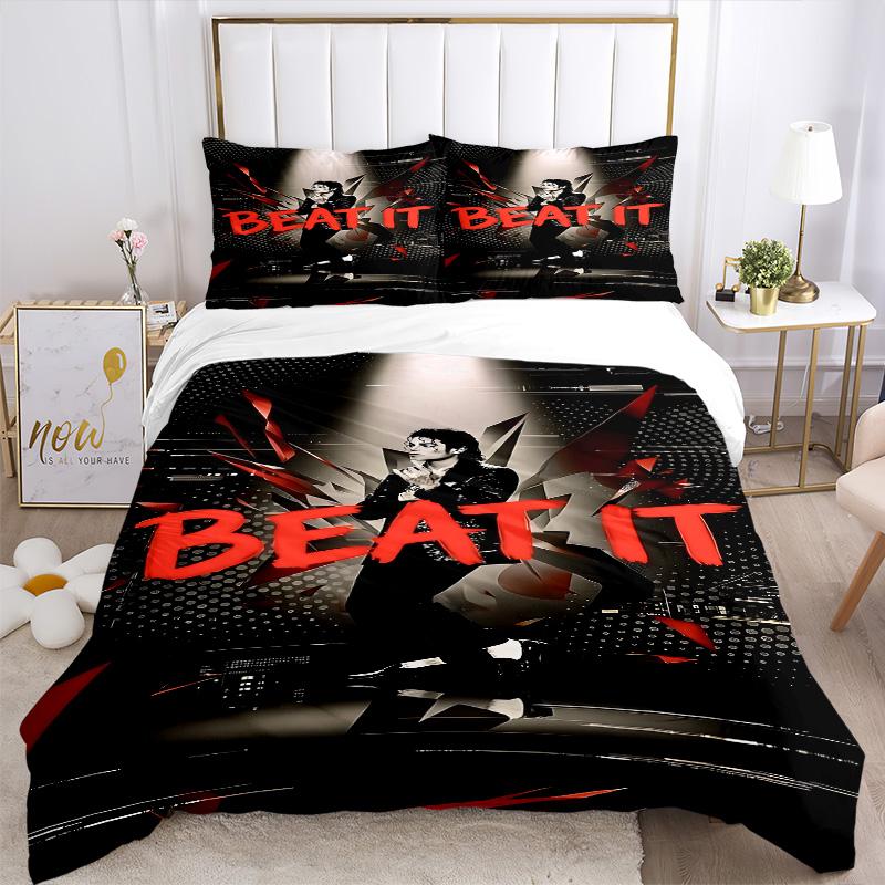 Beat It Iconic Dance Print 3Pcs Bedding Setduvet Cover With 2 Bedropillowcase Home Birthday Gift
