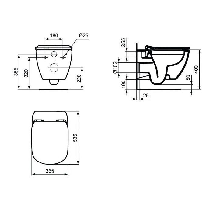 Ideal Standard - Tesi Toilet Seat with Soft-close White Ideal Standard