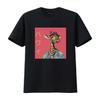 Hawaiian Giraffe Heavy Cotton T Shirt Animal Black Vintage Washed Slightly Homme Streetwear Top For Everyday Wear Stylish